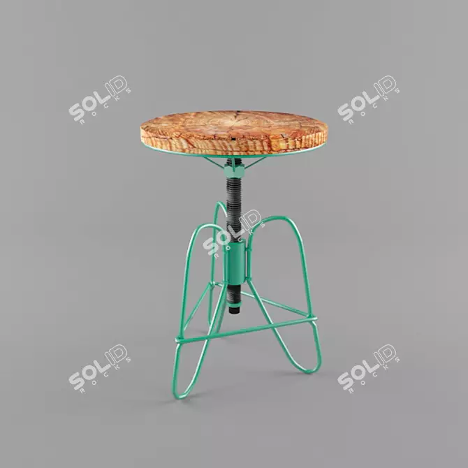 Rustic Vintage Chair 3D model image 1