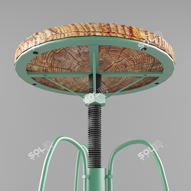 Rustic Vintage Chair 3D model image 2