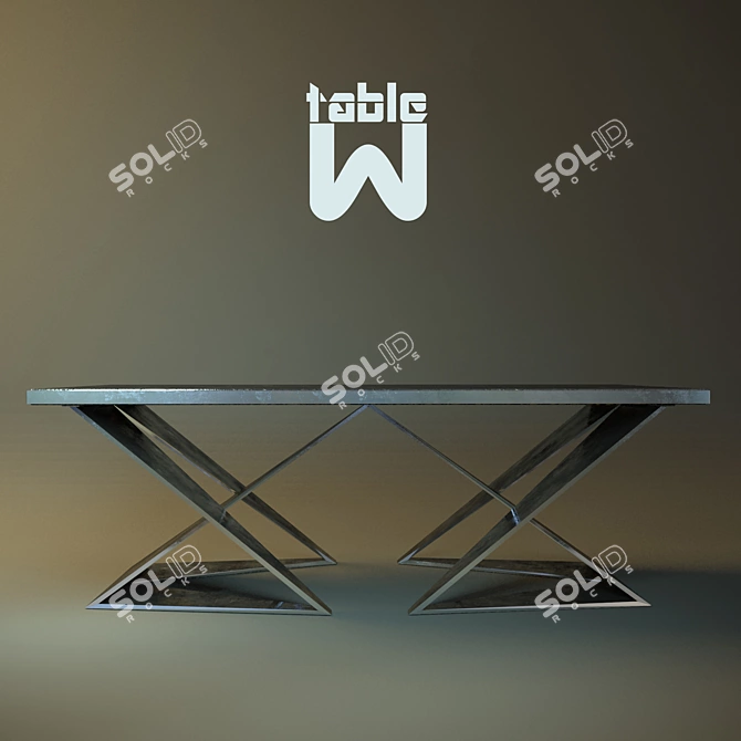 Designer Coffee Table 3D model image 1