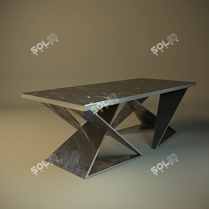 Designer Coffee Table 3D model image 2