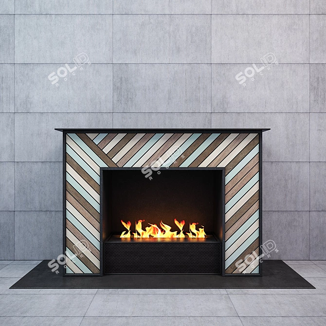 Cozy Fire Display 3D model image 1