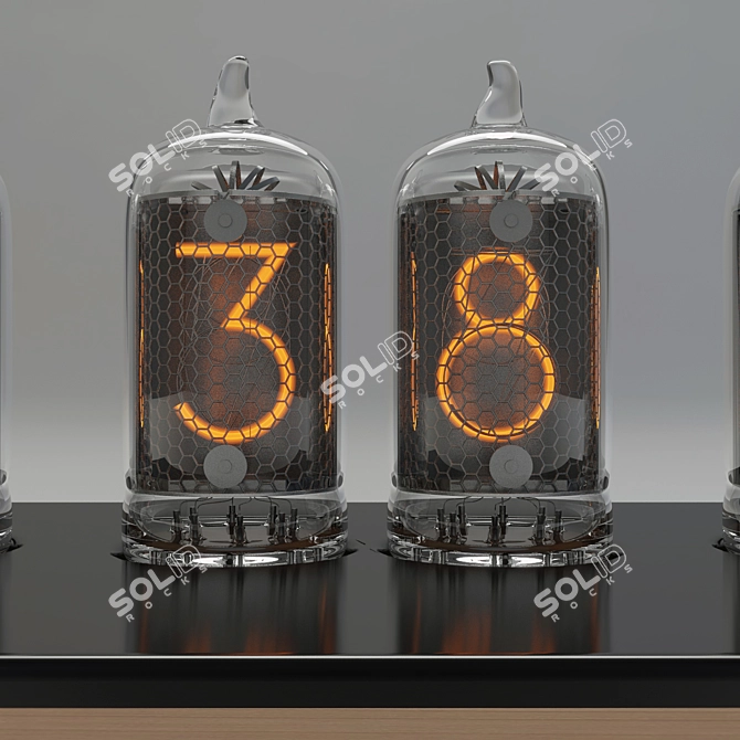 Vintage Radio Tube Clock 3D model image 1