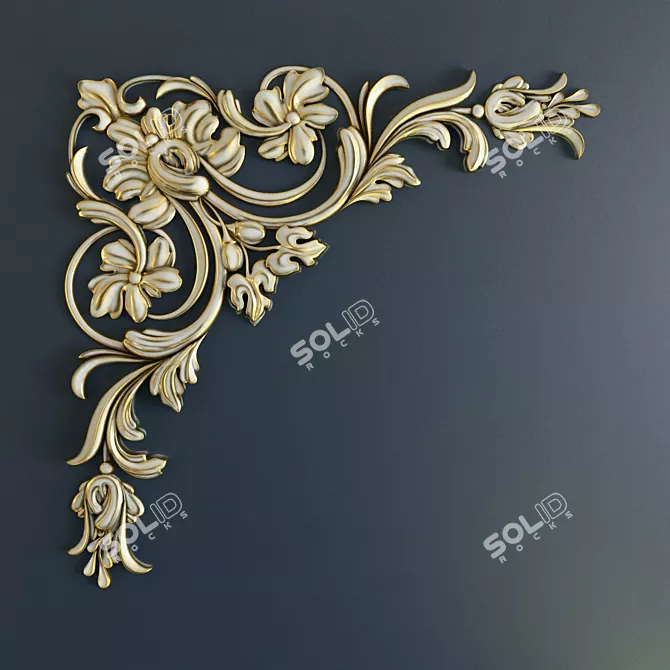 Elegant Fretwork Decor 3D model image 1