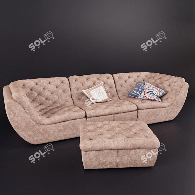 Midnight Modular Sofa 3D model image 3