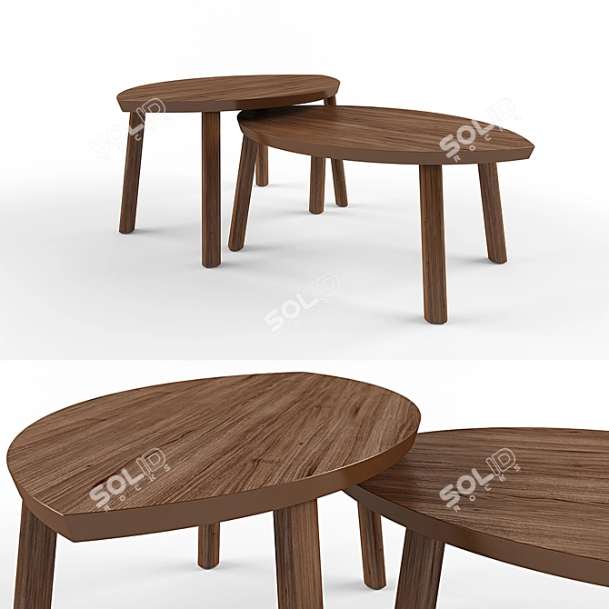 Stylish IKEA Stockholm Tables 3D model image 2