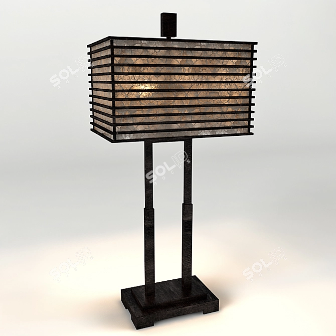 Modern Metal Table Lamp 3D model image 1