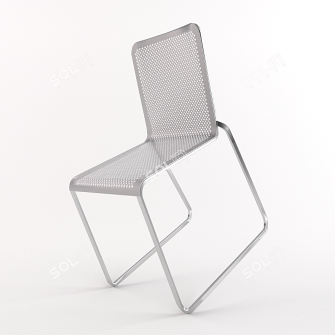 Sleek oXo Chair: A Crystal Clear Design 3D model image 1