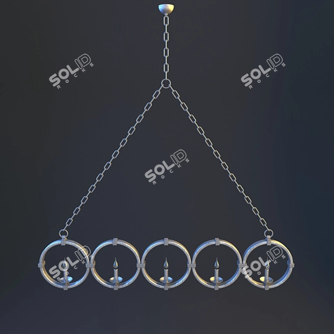 Jeremiah Chandelier: Elegant Illumination for Every Space 3D model image 1