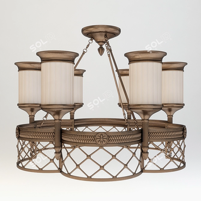 Elegant MW-Light Chandelier: Chiaro Ivanhoe 3D model image 1