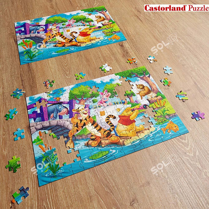 Winnie the Pooh Puzzle Set 3D model image 1