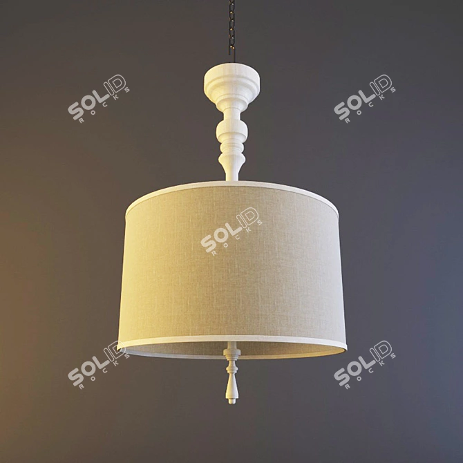 Elegant Vivien Chandelier 3D model image 1