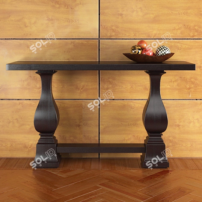 Alcazar Console Stand: 86cm H, 145cm W, 40cm D 3D model image 1