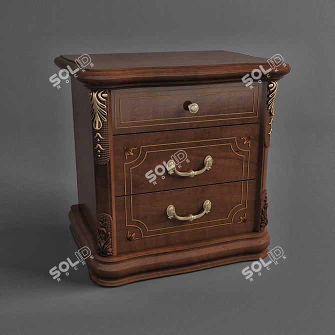 Assolo Aqua Rhodes Cupboard: Compact and Stylish 3D model image 1