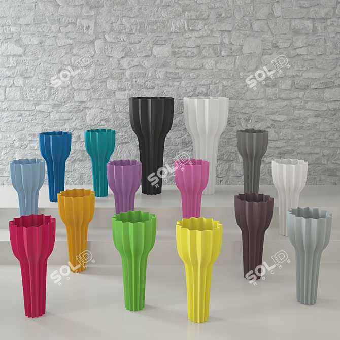 Elegant Adriani & Rossi Vase 3D model image 3