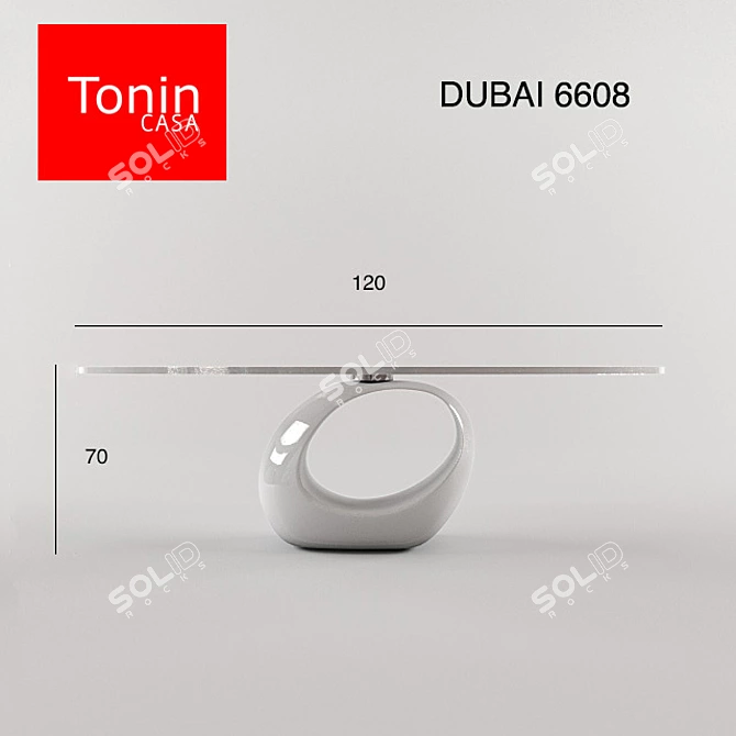 Italian Elegance: TONIN CASA Coffee Table 3D model image 2