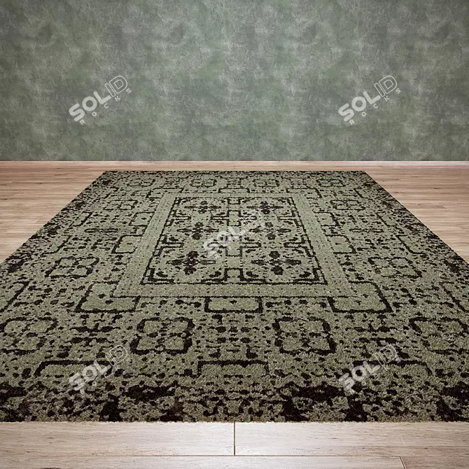 Samarkand Green LivingCarpets: Elegant Carpet for Stylish Interiors 3D model image 1