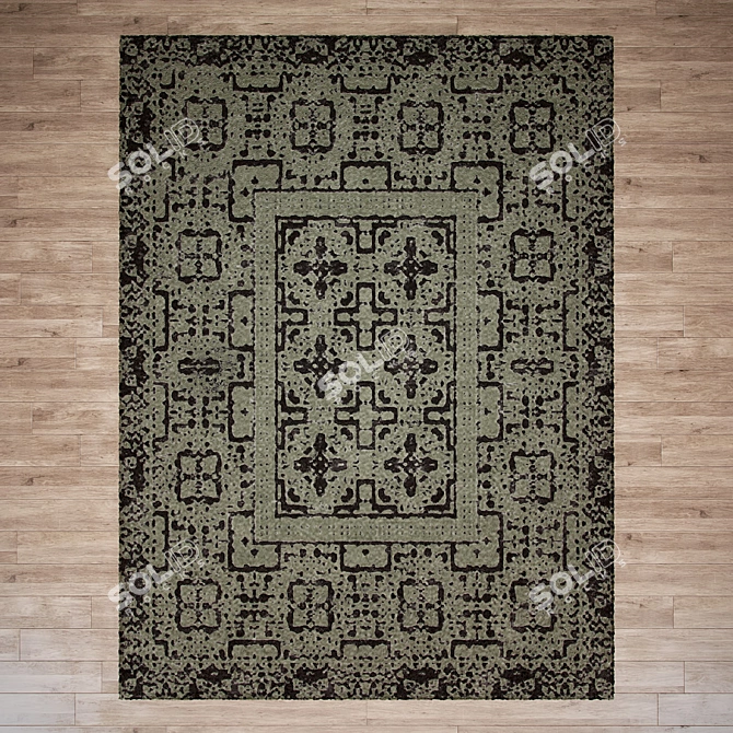 Samarkand Green LivingCarpets: Elegant Carpet for Stylish Interiors 3D model image 3