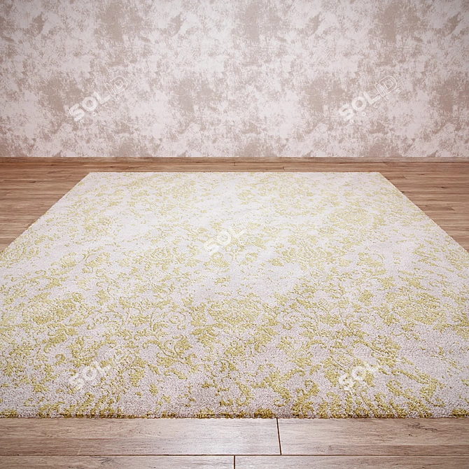 Golden Lyon Milk Carpet 3D model image 1