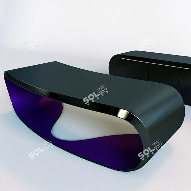 Danny Venlet Goggle Desk: Stylish & Functional 3D model image 2