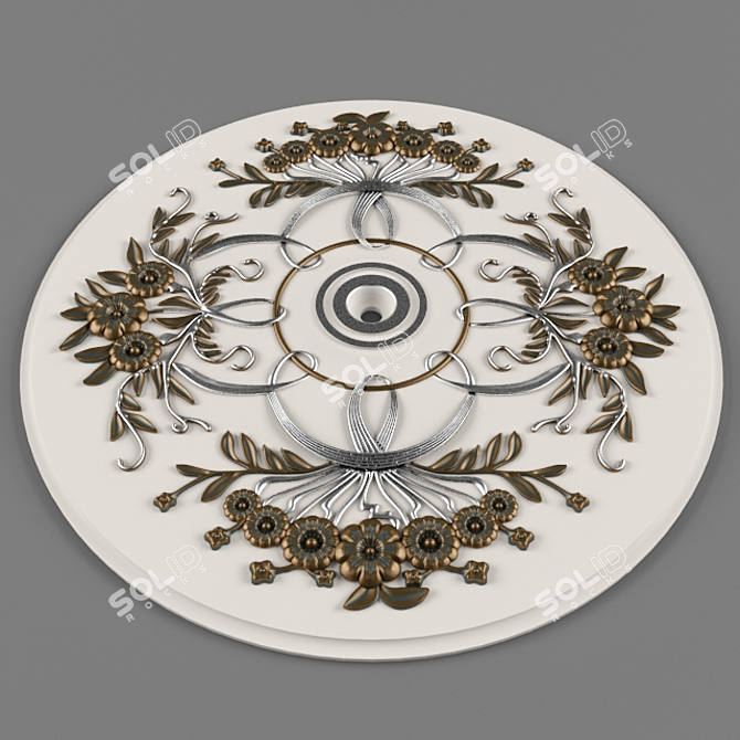 Deluxe Ceiling Rose 3D model image 1