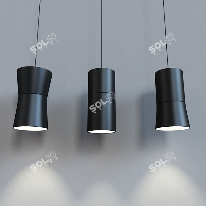 Sleek Illumination: Sentry Lamps 3D model image 1