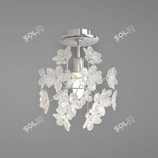 Eglo 91819 Fenari Chandelier: Stylish Chrome and Clear Design 3D model image 1