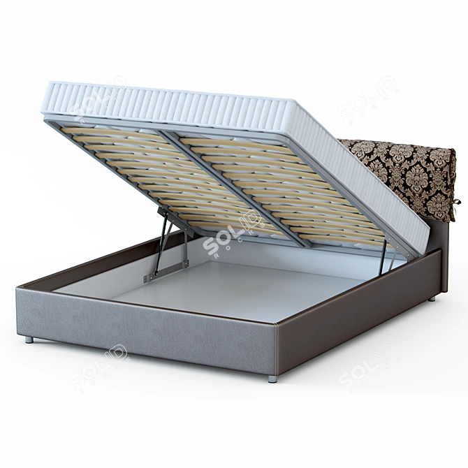 Modern Marsel Bed: 3ds Max & V-Ray 3D model image 1