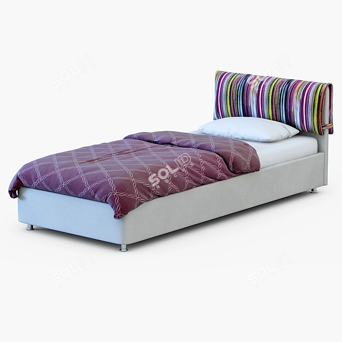 Modern Bed Box Spring: 3ds Max 2010, V-Ray 2.40.03, obj, fbx 3D model image 1