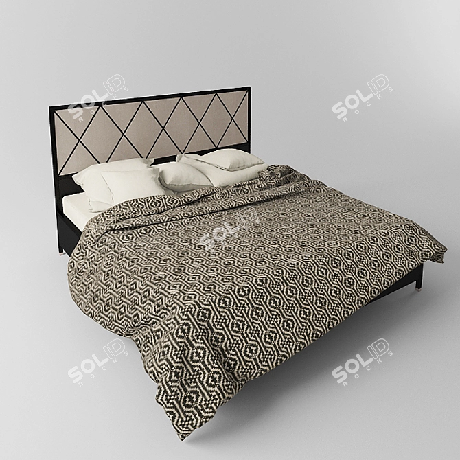 Regal Mon detour King Bed 3D model image 1