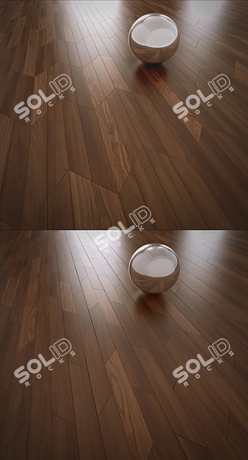 Title: Herringbone Parquet French: Marco Ferutti American Walnut 3D model image 3