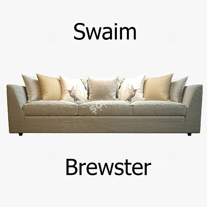 Sleek Swaim Brewster: Russian Crafted Excellence 3D model image 1