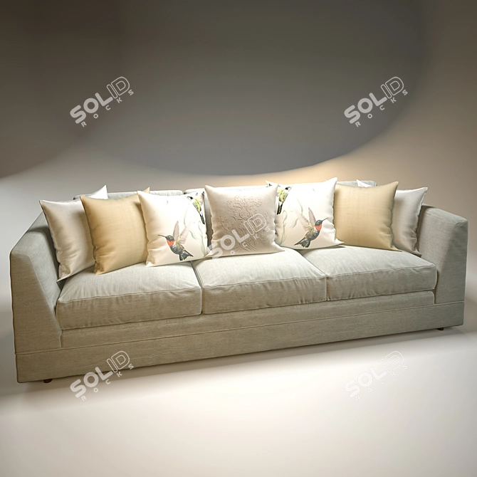 Sleek Swaim Brewster: Russian Crafted Excellence 3D model image 2