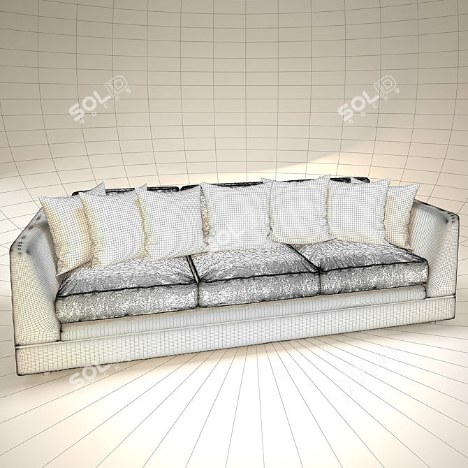 Sleek Swaim Brewster: Russian Crafted Excellence 3D model image 3