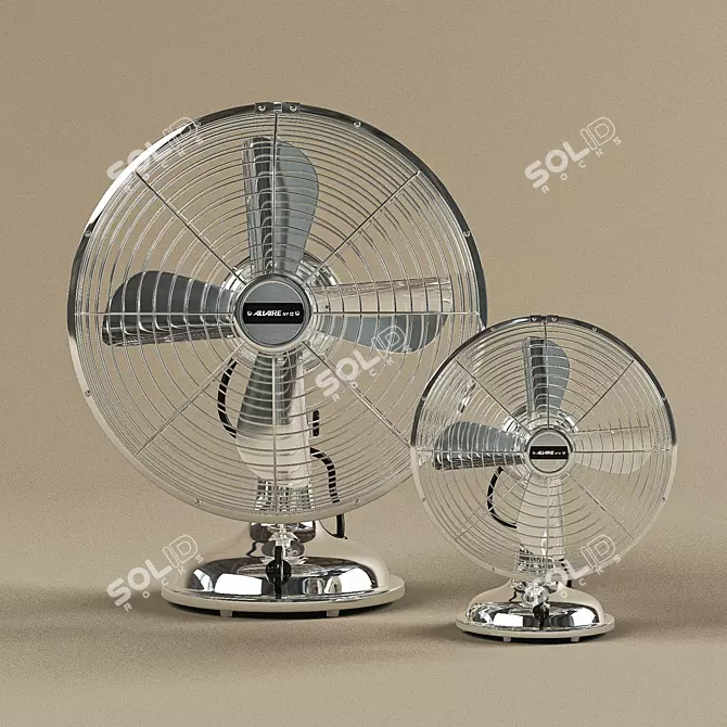 Allaire Desk Fan - Powerful and Compact 3D model image 1