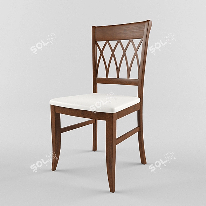 Elegant Living Room Chair 3D model image 1