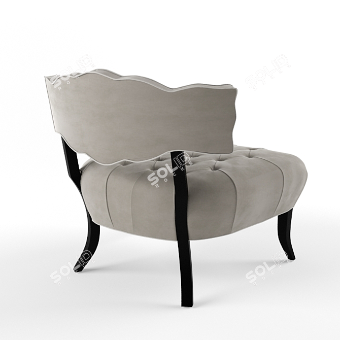 Velvet Elegance: Pantages Chair 3D model image 2