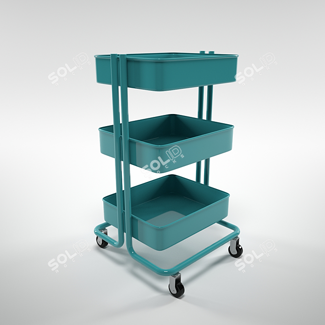 Multi-Functional IKEA Kitchen Cart 3D model image 1