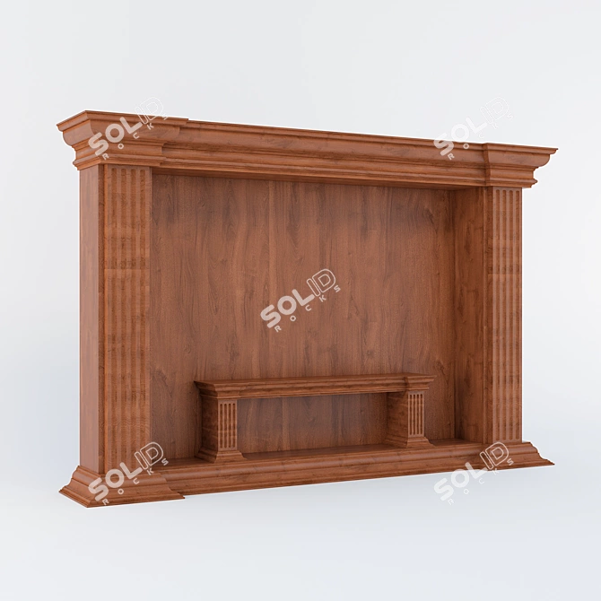 Classic TV Stand 3D model image 1