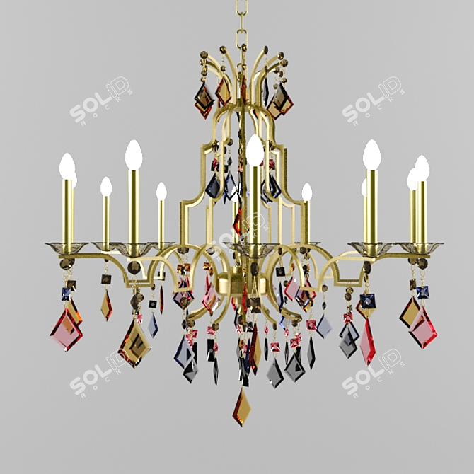 Elegance Redefined: Masiero Chandelier 3D model image 1