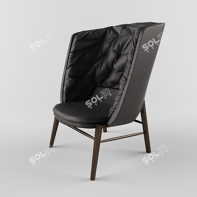 Cleo Lounge High Chair: Design Your Perfect Space 3D model image 2