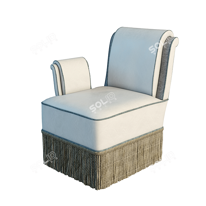 Luxury Lannes Armchair: Elegant and Comfortable 3D model image 1