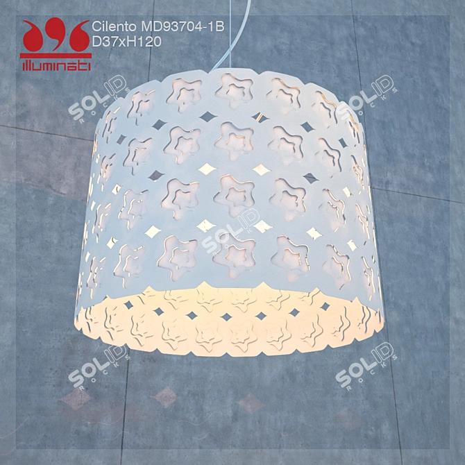 Elegant Bronze Pendant-Light 3D model image 1