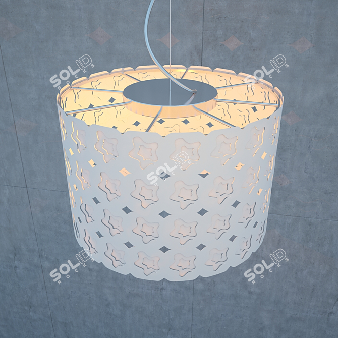 Elegant Bronze Pendant-Light 3D model image 2
