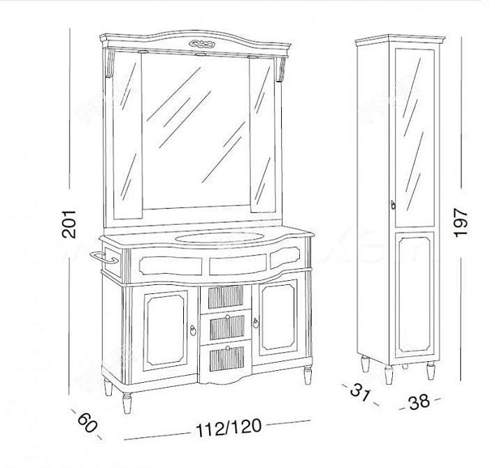 Luigi XVI Elegance Collection 3D model image 3