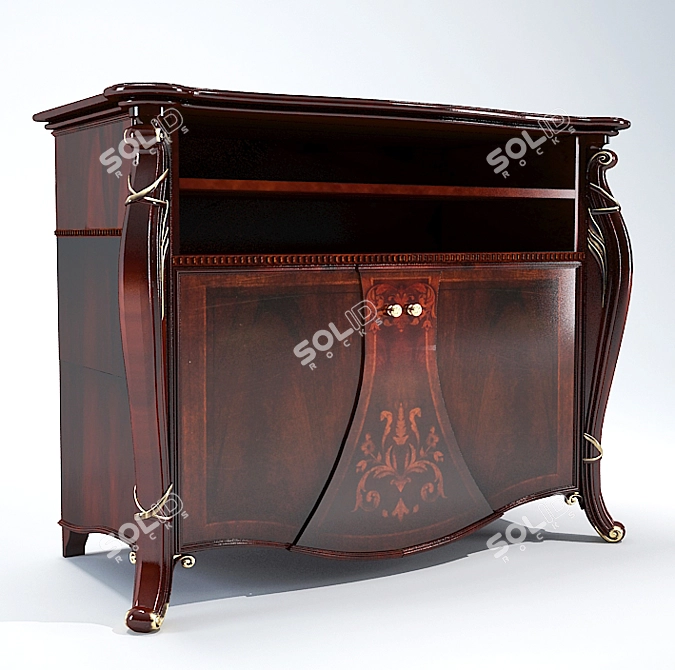 Elegant Wooden TV Stand - SIGNORINI & COCO PRINCIPESSA 3D model image 1