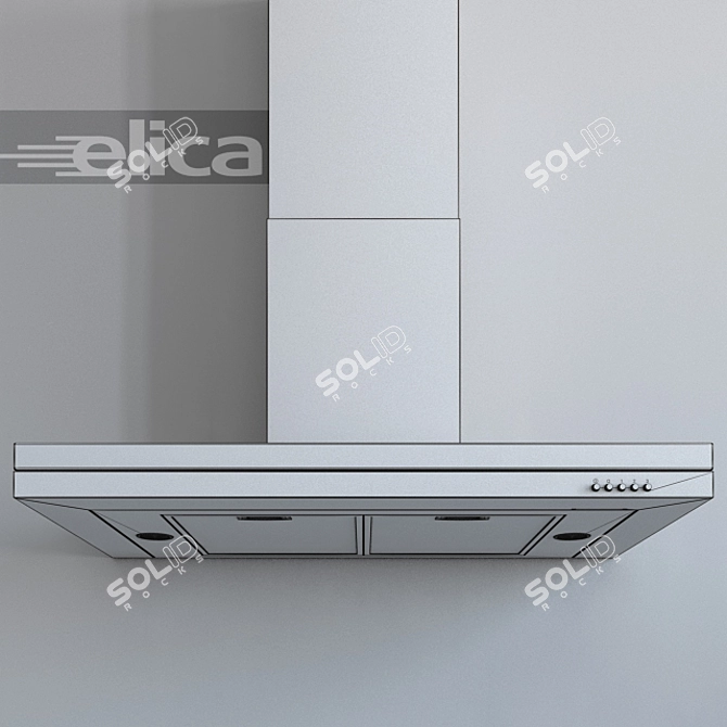 Elica ONICE ST IX / F / 90 - Sleek Silver Extractor Hood 3D model image 3