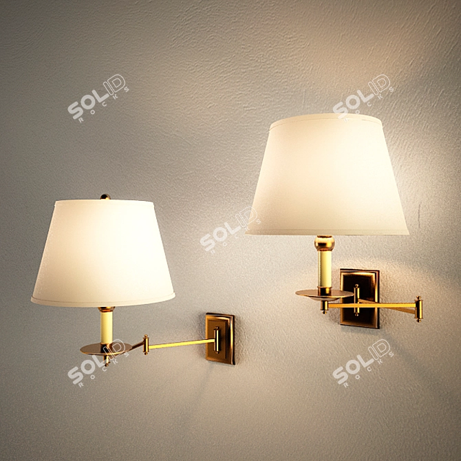 Modern Frustum Sconce: Gramercy Elegance 3D model image 1