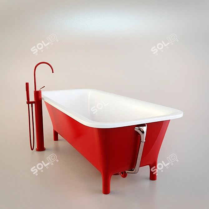 Transforming Luxury: KOS Morphing Bathtub 3D model image 2