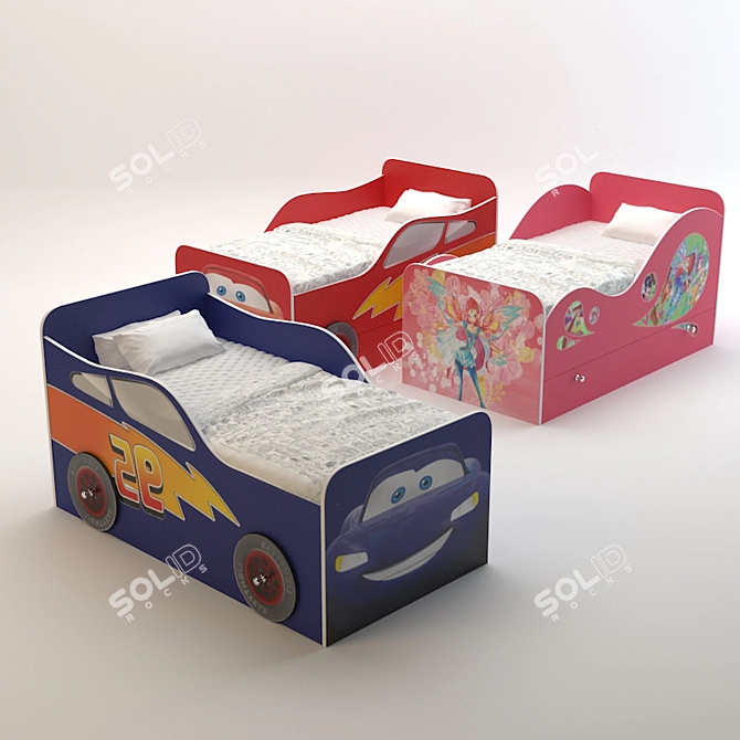 Title: Whimsical Crib Collection 3D model image 1