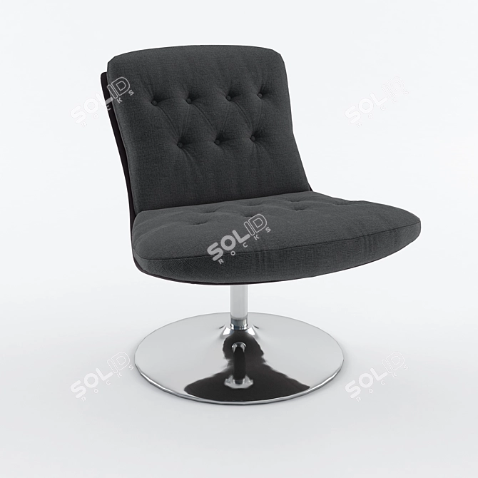 Sleek Black Chair: Contemporary Elegance 3D model image 1